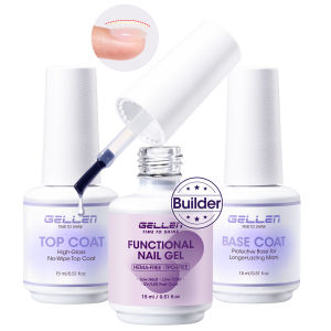 GELLEN Builder Gel Nail Strengthening Set Gel HEMA Free TPO Free 15ml UV LED Curing Gel Nail Art Professional Manicure Salon DIY