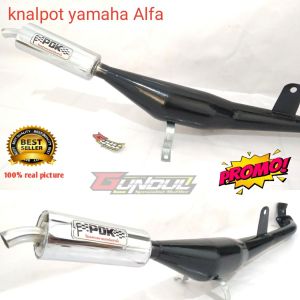 Knalpot racing yamaha alfa champ suara KEMRINCING garing perut hitam pnp