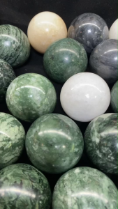 หินหยก อาเกต คริสตัล ลายหยก 4สี ลูกบอกออกกำลังกาย หินแท้ นวดมือ เพิ่มประสิทธิภาพ