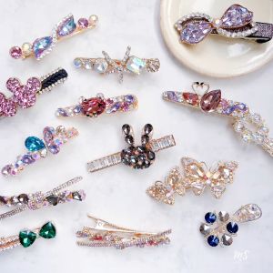 [SG Stock] Elegant Premium Crystal Blings Alligator Hair Clip Hair Accessories