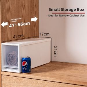 Transparent Plastic Drawer Style Storage Box for Clothes Home Use Wardrobe Organizer Box Foldable Design Suitable for All Ages