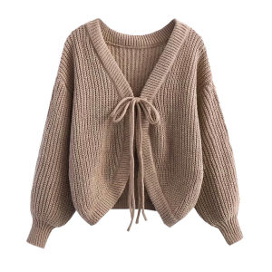 🦋 VEVE Korean Style Women Knitted Cardigan Loose Casual Sweater Coat for Women V Neck Cardigan Ribbed Cardigan - Lazada