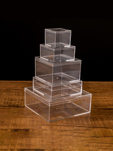 Hộp Nhựa Trong Suốt Vuông Acrylic Cưới Hộp Đựng Kẹo Quà Tặng Hộp Đựng Bánh Quy Hộp Đựng Đồ Trang Trí Cưới