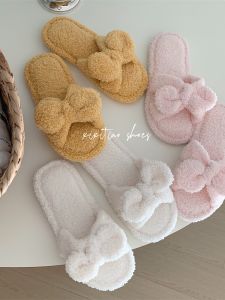 Dép Cotton Nữ Họa Tiết Bướm Ngọt Ngào Mùa Thu Đông Chống Trượt Đế Bằng Đế PVC Thoải Mái Cho Trẻ Em Và Thanh Thiếu Niên