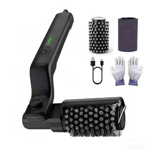 TINSOL Electric BBQ Cleaning Brush Wireless Rechargeable Rotatable Foldable Heavy-Duty Oil Cleaning Brush for Grills