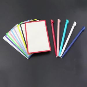 1 Set Of Plastic Protective Screen Lens With AdhesiveTop Screen Frame Lens Cover With Touch Pen Compatible With 2DS Game Console