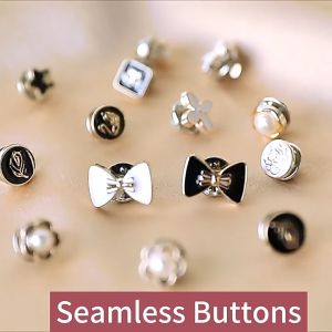10 Pcs Cute Brooch Pin Button Brooch Collar Dress Pants Pin Pearl Jewelry Mini Hijab Brooch Pin Clothing Brooch
