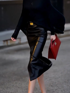 Elegant Black Asymmetrical Mini Skirt Commute Friendly Bodycon Design Autumn New Style Womens Fashion Pencil Skirts