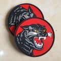 patch rubber logo macan hitam brimob - polisi - polri - police - tempelan emblem karet velcro. 