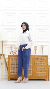 CELANA PANJANG WANITA BAGGY PANTS JUMBO 90 KG TERBARU/JEANS WASHING/FULL KARET TALI SERUT/SAKU SAMPING/TM BUSANA