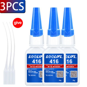 LOOLIFL | LOOLIFL 20ml 416 Instant Strong Super Glue Universal Mighty for Resin Ceramic Metal Wood Glass Fast Dry Bond Liquid Glue Tool