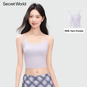 Secret World | Integrated Padded Tank Top No Bra Needed