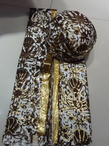 sett jarik prada plus blangkon prada tebal