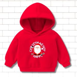 Kids High Quality Dacron Hoodie Jacket Fashion Design Santa Claus for Kids Boys & Girls 2-7 Years Old
