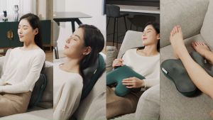 Philips Back Massage Wireless Massager 42℃ Hot Compress Shoulder Neck Waist Massage Pillow 2000mAh