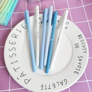 6pcs/Set Gel Pen,0.5mm Even Ink Output Writing Smooth Clear Multifunction Fashion Simple Cute Style Morandi Color Comfortable Grip Easy to Carry for Student School Office Supply Stationery Supplies