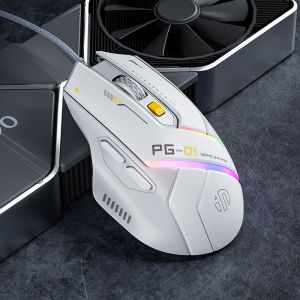 inphic PG1 Wired Gaming Mouse Customizable 6 Buttons / 200-12800DPI 1000Hz Precision Esports Mouse RGB Lightweight Ergonomic Optical Tracking Mouse