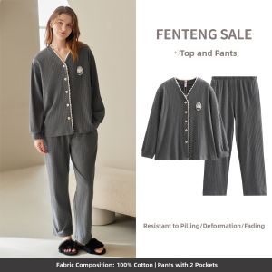 FENTENG | Antistatic Casual Wearable Pajama Set Cotton