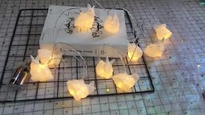 1PC 1.5M10 LED Battery Pack Rabbit Light String Suitable for Indoor Bedroom Garden Party Easter Decoration