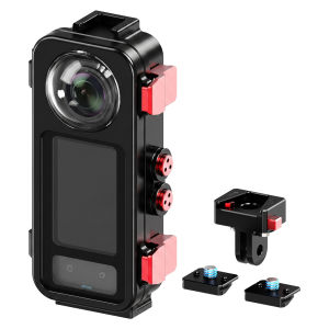 Vỏ Nhôm Chống Nước Cho Camera Insta360 X5 X4 Với Gioăng EPDM Chống Mờ Vỏ Bảo Vệ Dưới Nước Đầu Cầu Nối Mở Rộng Giắc Lạnh