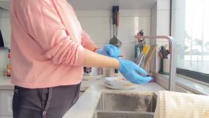 Sarung Tangan Karet Box 100 pcs Blue sekali pakai Sarung Tangan Latex Safeglove Tidak mudah Bocor