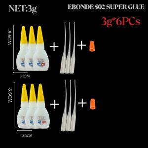 502 Super Glue Cyanoacrylate Quick Dry Adhesive for Ceramic Metal Wood Rubber Plastic Instant Strong Bond 3g 15g 35g 50g