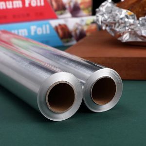 One roll of aluminum foil micrometer thickness can choose from regular thickened models food grade kitchen tin foil paper su