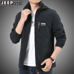 JEEP SPIRIT 1941 ESTD Mens Jackets Trendy Mountaineering Jackets Windbreakers Outdoor Sports Jackets for Men（M-5XL）