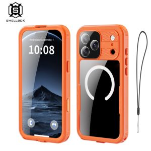 Shellbox professional waterproof case suitable for iPhone 16ProMax 17 Air 15 14Pro phone case 360 degree all inclusive anti drop