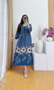 Dress jumbo wanita terbaru 2025 - daster bunga matahari bahan rayon adem dan lembut motif cantik dan menarik