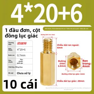 BAIRUITE | Cột Đồng Lục Giác cho Cột Cách Ly Bo Mạch Máy Tính M2 M2.5 M3 M4 M5 M6