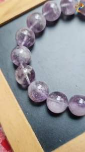 Premium Grade Rare Snowy Purple Rabbit Hair Rutilated Quartz Bracelet