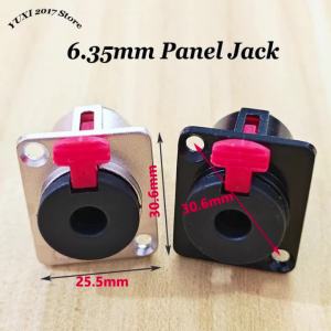 1/2PCS 6.35mm 1/4" TRS Panel Mount Jack Stereo Female Socket For Guitar Microphone Audio Cable Connector Terminal