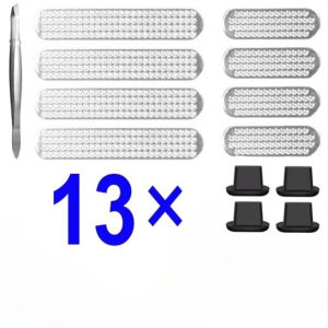 13pcs Mobile Phone Dustproof Net Stickers Charging Dust Plug Speaker Hole Anti-Dust Metal Mesh Dust Cover for iPhone 16 Samsung