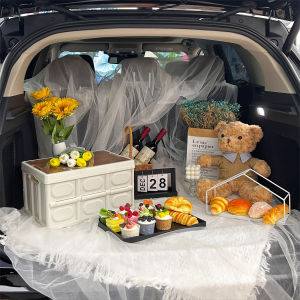 ผ้าห่มปิกนิกแบบพกพา สีขาว แผ่น แผ่นรองปิกนิกแบบมีฉนวน แผ่นรองพื้นหญ้า สำหรับถ่ายภาพกลางแจ้ง ใช้ในรถยนต์ แผ่นรองปิกนิก