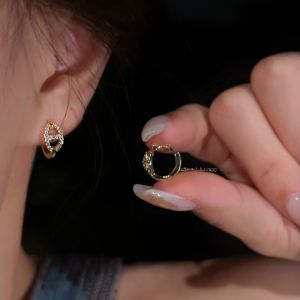 Elegant Miniature Pig Nose Stud Earrings Womens Fashion Jewelry Sensation High-End Feel Small And Precise Ear Cuff Hoops