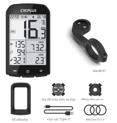 GPS xe đạp máy tính không dây cycplus M1 không thấm nước công tơ mét đo đường ANT + bluetooth5.0 đi xe đạp Phụ Kiện Xe Đạp