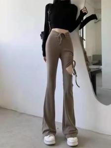 กางเกงยีนส์ทรงหลวมเอวสูงทรงหลวมทรงหลวมสไตล์ฤดูใบไม้ผลิและฤดูใบไม้ร่วงใหม่ ดีไซน์ปักลาย ทรงหลวม ทรงหลวม ทรงหลวม