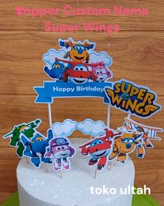 Topper Super Wings Custom Nama untuk Hiasan Kue Ulang Tahun / Ultah Anak Karakter (Toper Cake) Dekorasi Kue Anak Unisex Model Hiasan Kue 10 Potongan - Lazada