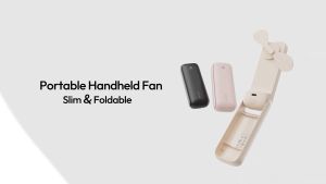 Aecooly Slim Portable Handheld Pocket Fan | 3 Speeds USB Rechargeable Pocket Travel Fan