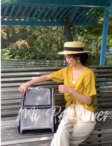 【Mi Pet Lover】Pet Backpack Carrier for Small Cats Dogs Ventilated Design Safety Straps Buckle Support Collapsible