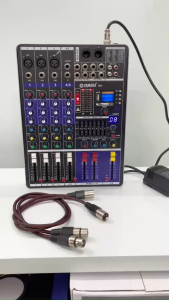 Mixer M4 Pluss mẫu mới nhất ghép dàn KaraokeLoa kéoHát LivestreamTặng dây canon