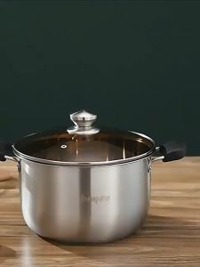 SUS304 Stainless Steel Double Handle Pot 20cm  22cm 双耳锅  不锈钢大容量锅  电磁炉燃气专用