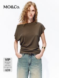 MO&Co. | Áo Mông Blended Lụa Một Bờ Vai Hở Lưng
