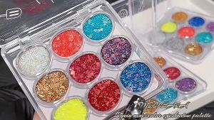 ไม่สบาย พาเลทอายแชโดว์ Miss Lara 9 สี กลิตเตอร์ทาตาเจล MS-163B