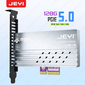 JEYI | JEYI PCIe 5.0 to M.2 NVMe Adapter Card High-Speed PCIe X4/X8/X16 to M2 SSD Converter with Cooling Heatsink for Gen5 SSD 128Gbps