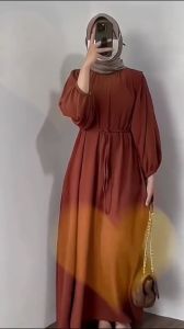Danira Dress Cringkle Airflow / Gamis Polos Dinara Busui Resleting Depan Busana Muslim