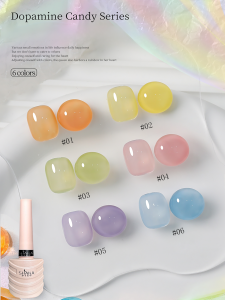 1-24/30pcs PSK Summer Dopamine Pink Green Blue Gel Nail Supplies New Style Romantic Macaron Candy Series 6 Color Gel Nail Polish