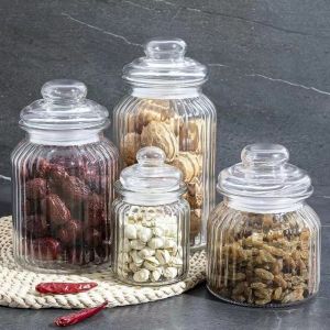 Glass Sealed Cans / Food Storage Jar Spice Bottle Storage Transparent Jar Bottle Food Storage Jar