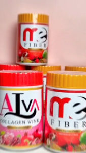 Me fiberวยระบบขับถ่าย ท้องผูก ถ่ายยาก & ALVA Collagen บำรุงผิวขาวกระจ่างใส(1กระปุก4ซอง)